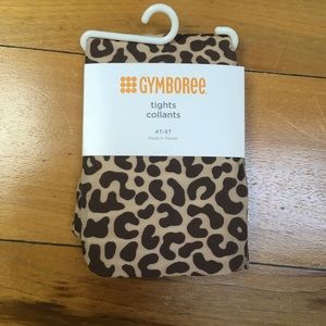 NWT Gymboree Girls Leopard Tights Size 4T-5T